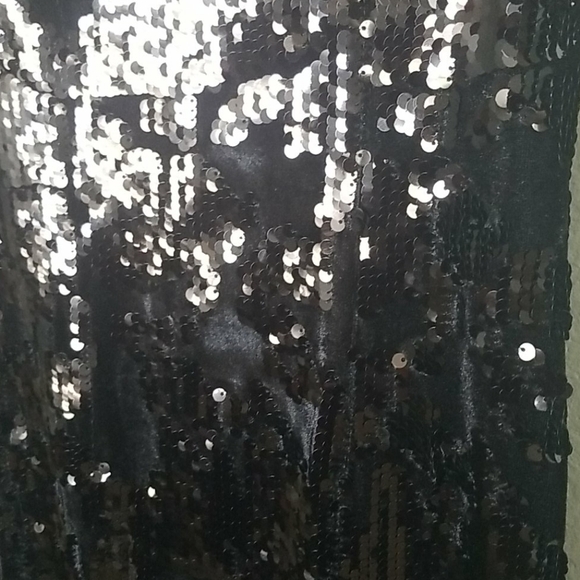 Forever 21 black sequin mini dress NWT large - flaw - Picture 6 of 10